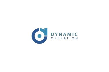 Harf D ve O kombinasyon dinamik işletme logosu