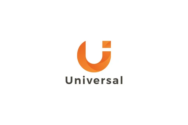 Lettera Arancione Colore Creativo Interfaccia Utente Logo — Vettoriale Stock