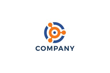 O moleküler reaksiyon ve kimyasal bağlanma işi logosu.