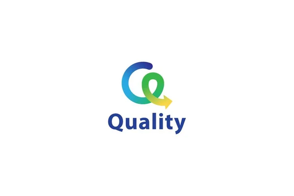 Carta Qualidade Simples Linha Arte Colorido Logotipo Negócio —  Vetores de Stock