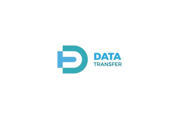 Λογότυπο Μεταφοράς Δεδομένων Επιστολή Και Για Την Εταιρεία — Διανυσματικό Αρχείο