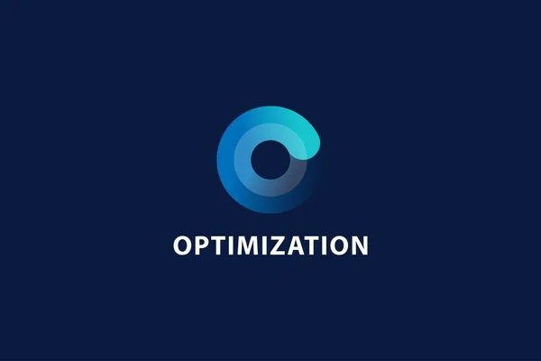 Lettre Optimisation Logo Entreprise Technologique — Image vectorielle