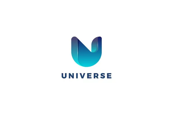 Lettera Blu Colore Creativo Moderno Business Logo — Vettoriale Stock
