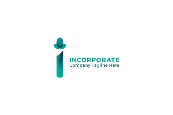 Buchstabe Kreative Natürliche Blatt Business Logo — Stockvektor