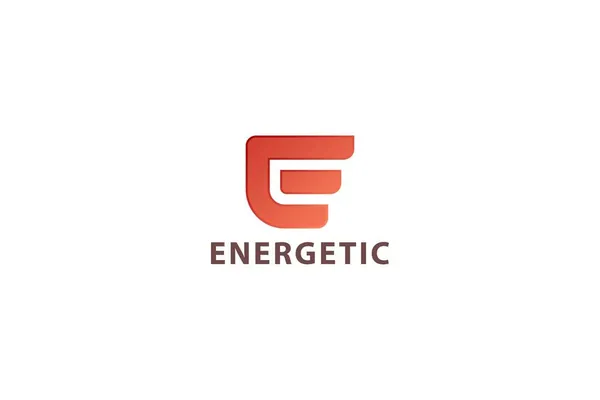 Lettre Rouge Couleur Créative Moderne Technologique Simple Énergique Logo Entreprise — Image vectorielle