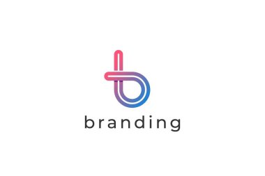 B harfi yaratıcı sanat logosu