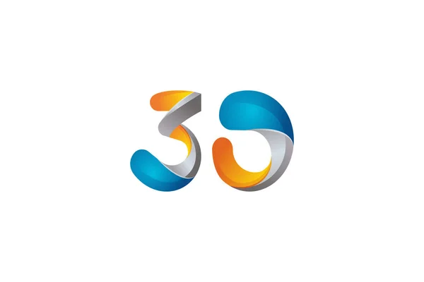 Lettre Logo Technologique Créatif Tridimensionnel — Image vectorielle