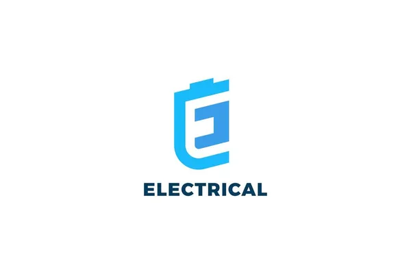Letter Elektrické Baterie Obchodní Logo Design — Stockový vektor