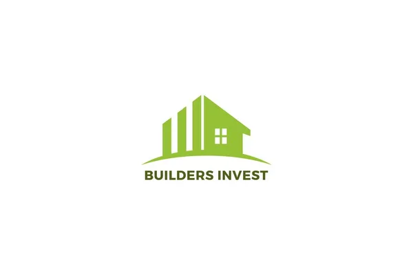 Inversión Inmobiliaria Green House Logo — Vector de stock