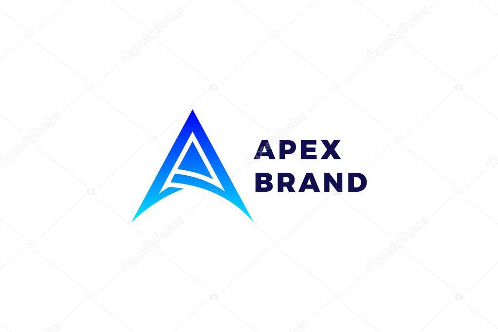 Letter A rocket speed boost logo