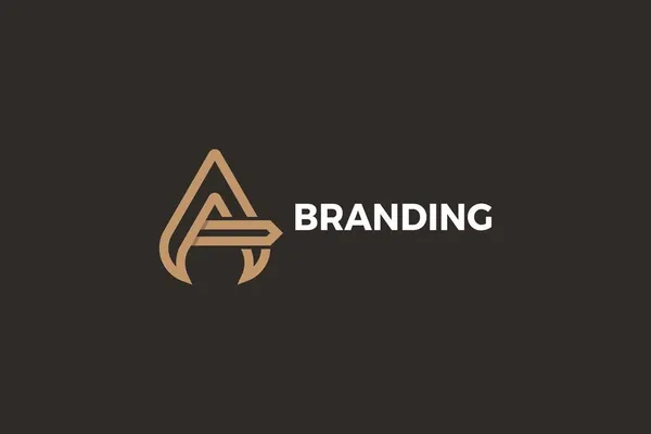 Arrow Carta Marca Logotipo Para Negócio — Vetor de Stock