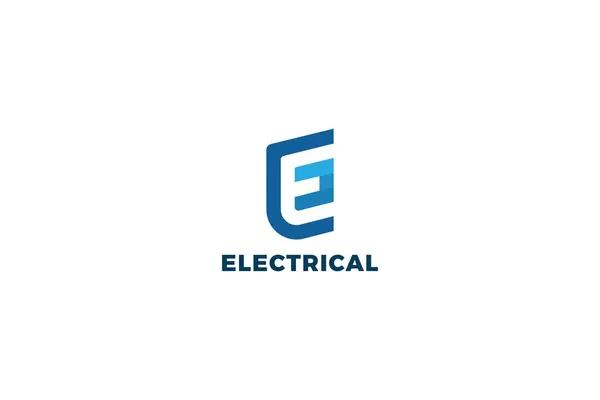 Γράμμα Ηλεκτρικό Ενεργειακό Λογότυπο — Διανυσματικό Αρχείο