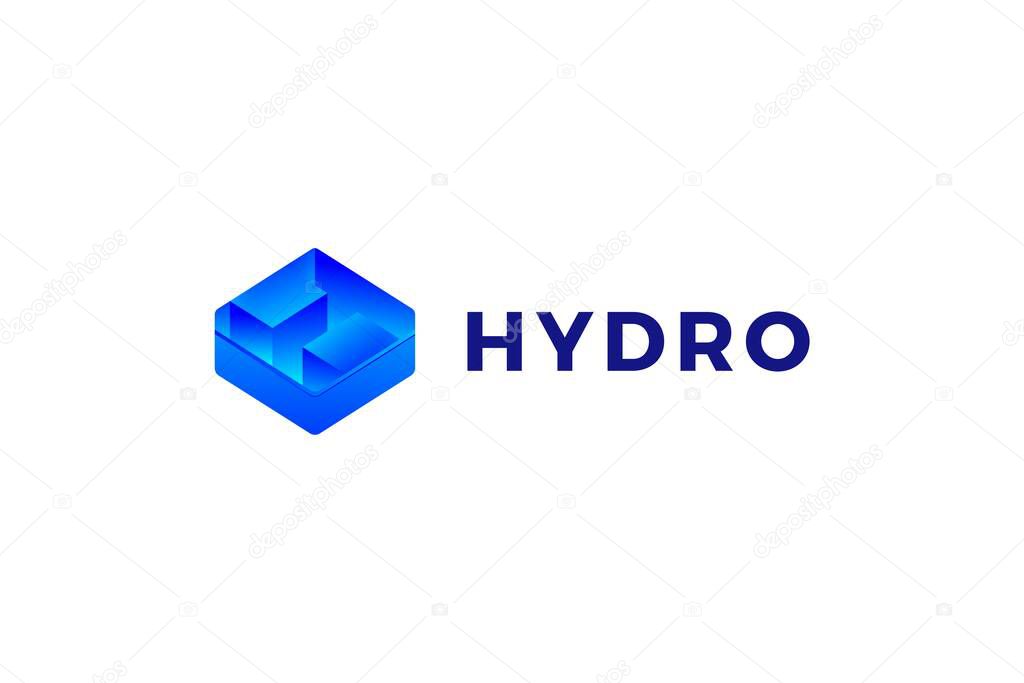 Letter H 3D hypersonic logo design