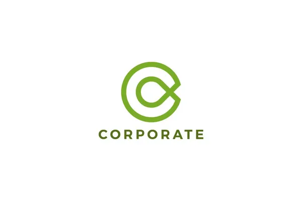 Buchstabe Grüne Farbe Umweltfreundlich Einfach Minimal Und Kreativ Business Logo — Stockvektor