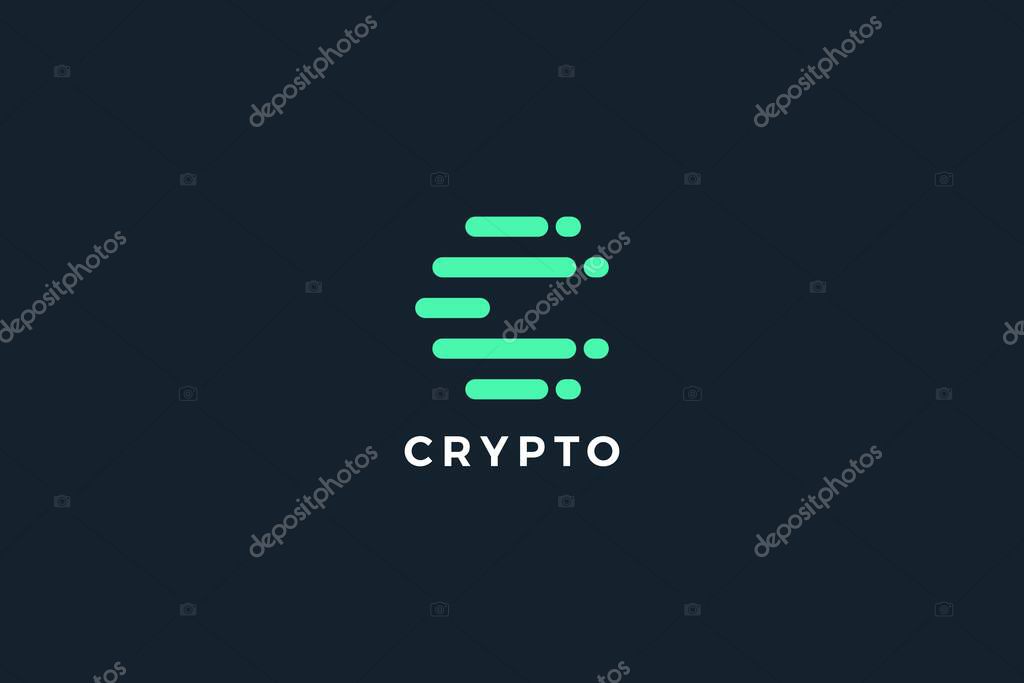 Letter C line Art green logo