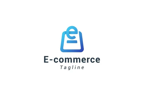 Lettre Créatif Commerce Shopping Bag Logo — Image vectorielle