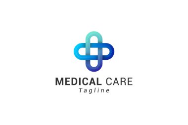 Sağlık hizmeti 3D Harika tıbbi servis logosu