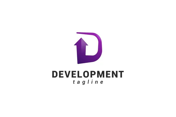 Lettre Logo Créatif Développement Couleur Pourpre — Image vectorielle