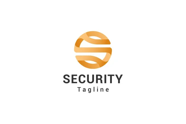 Letter Creative Yellow Colour Security Logo — Image vectorielle