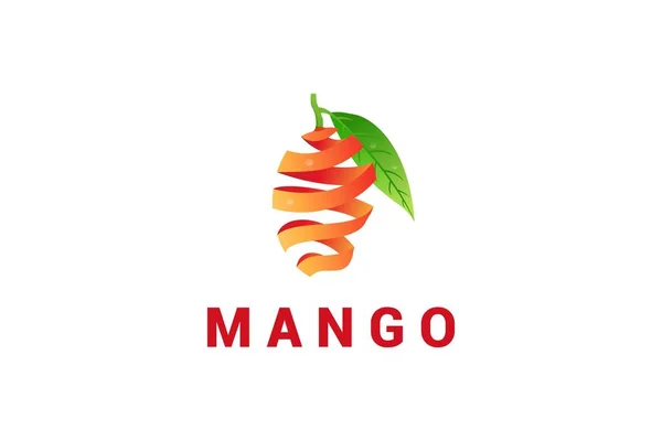 Logotipo Mango Cinta Espiral — Archivo Imágenes Vectoriales