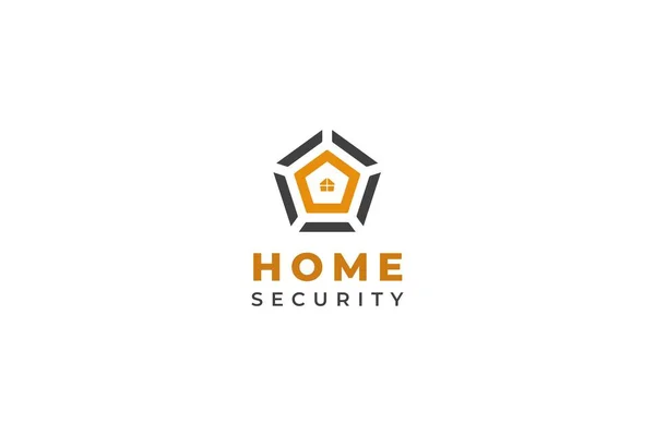 Home Security Eigentumsschutz Logo — Stockvektor