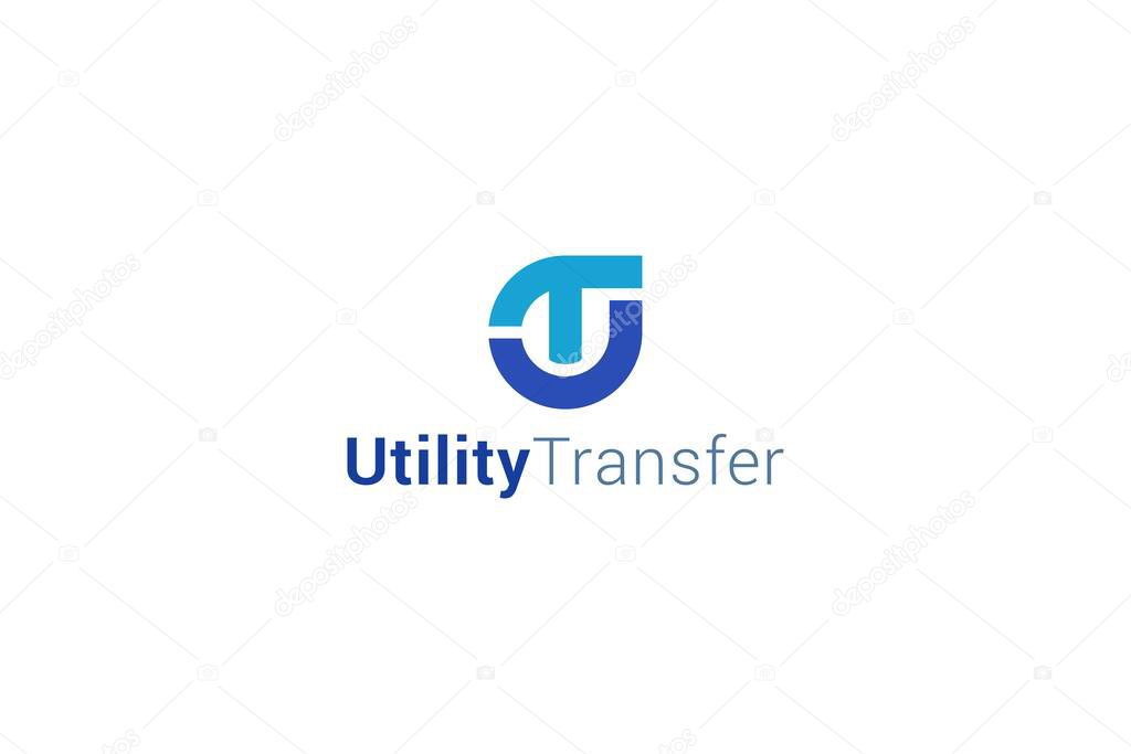 Letter UT natural drop simple logo