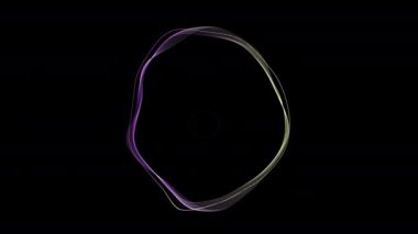 4K içinde hareket eden çizgi renk halkası.