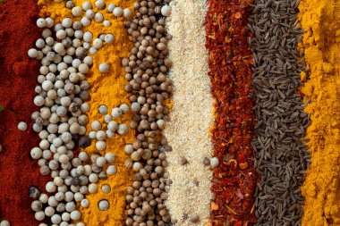 Çeşitli baharat dokusunu kapat