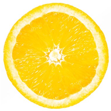 Beyaz arkaplanda turuncu yarı izole