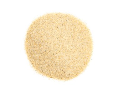 Beyaz arka plan üzerinde kum daire