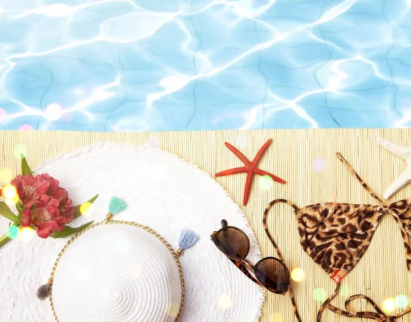 Summer accessories by the pool