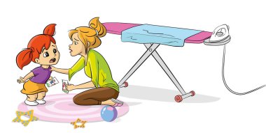 Anne kız konuşma ütüleme psikolojik diyalog odası