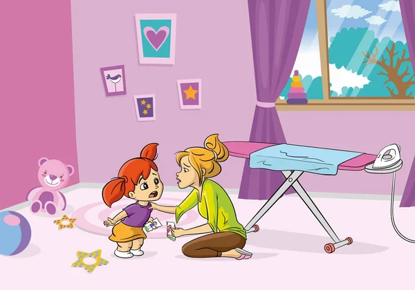 Anne kız konuşma ütüleme psikolojik diyalog odası