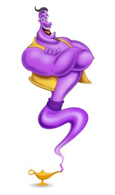Aladdin sihirli lamba mor cin gösterisi çizimi