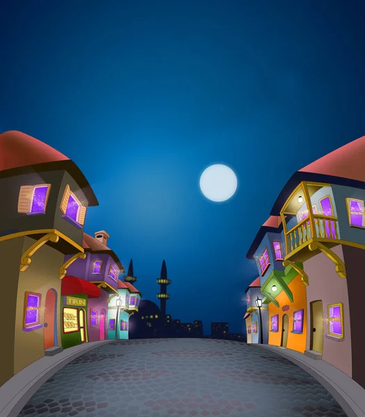 Eski evler caddesi fırın gecesi camisi Ramazan Türkiye