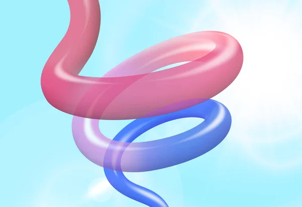 Pipe spiral çember eğlenceli pembe mavi