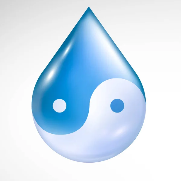 Bir damla su yin yang