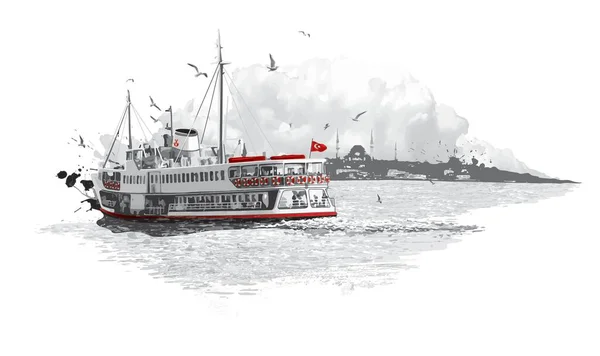 미루누 여객선 역사적 칠면조 — 스톡 사진