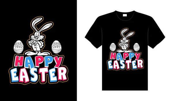Joyeuse Pâques Joyeuse Fête Pâques Typographie Lettrage Shirt Design — Image vectorielle