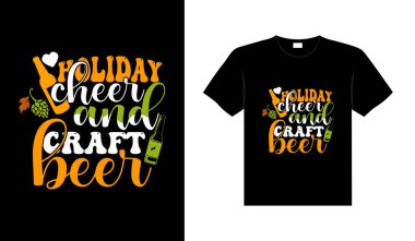 Bira tipografi vektörü baskı için illüstrasyon vintage t-shirt tasarımı