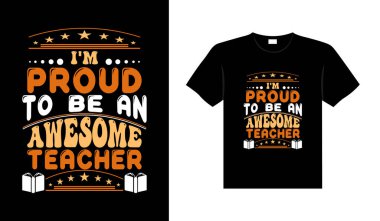 Teacher vintage colorful lettering typography T-shirt design