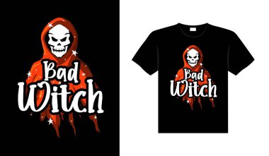 Halloween horror vintage t-shirt design, scary print template vector graphics, high-quality typography illustration shirt design