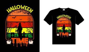 Halloween horror vintage t-shirt design, scary print template vector graphics, high-quality typography illustration shirt design
