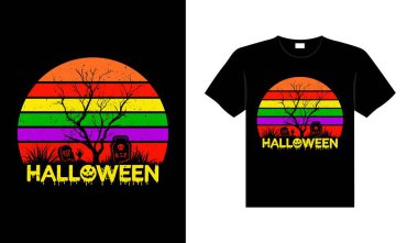 Halloween horror vintage t-shirt design, scary print template vector graphics, high-quality typography illustration shirt design