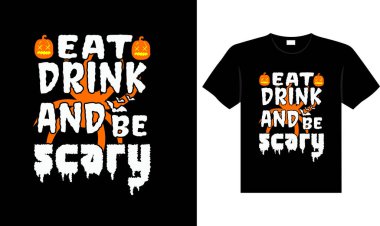 Halloween horror vintage t-shirt design, scary print template vector graphics, high-quality typography illustration shirt design