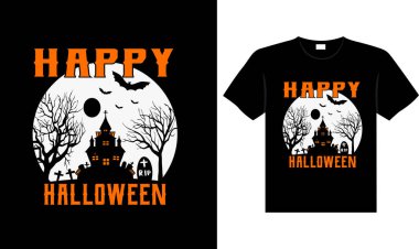 Halloween horror vintage t-shirt design, scary print template vector graphics, high-quality typography illustration shirt design 