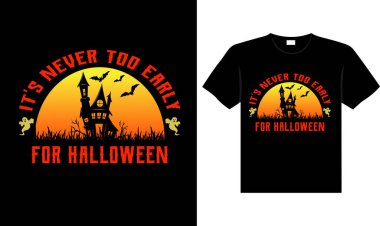 Halloween horror vintage t-shirt design, scary print template vector graphics, high-quality typography illustration shirt design