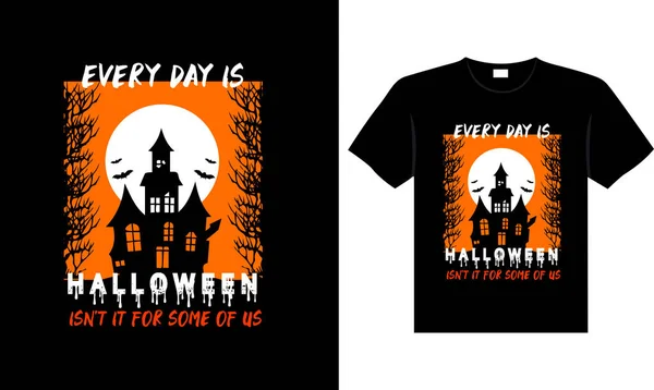 Halloween Horror Vintage Shirt Design Scary Print Template Vector Graphics — Vettoriale Stock