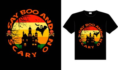 Halloween horror vintage t-shirt design, scary print template vector graphics, high-quality typography illustration shirt design