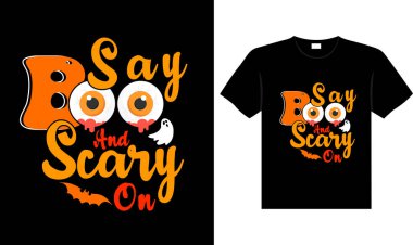 Halloween horror vintage t-shirt design, scary print template vector graphics, high-quality typography illustration shirt design